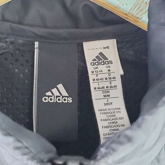 Adidas ID Soft Shell Hooded Windbreaker Pockets Drawstring Waist Med CW2280 - Picture 8 of 11